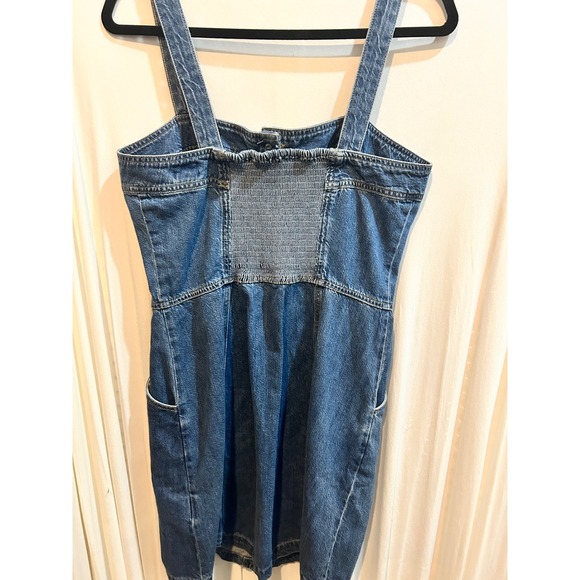 Levi's Denim Dress Women's Medium Button Front Sleeveless Jean Blue - Picture 6 of 8
